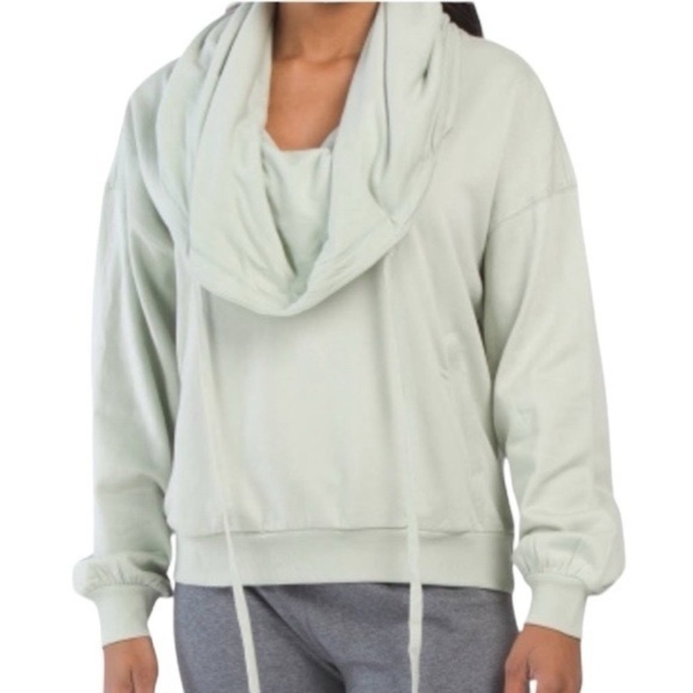 Young‎ Fabulous & Broke Cowl Neck Sweatshirt Pullover Light Green Size S
